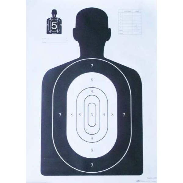 Terč "FBI 18,5m - 535" postava - pistolový