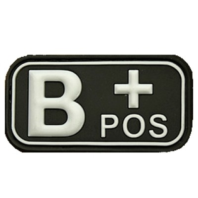 Patch označení krevní skupiny, B+ POS - černý