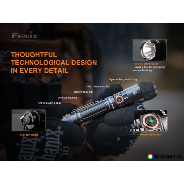 Svítilna taktická FENIX PD35 V3.0 nabíjecí - černá
