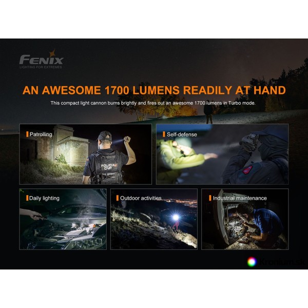 Svítilna taktická FENIX PD35 V3.0 nabíjecí - černá