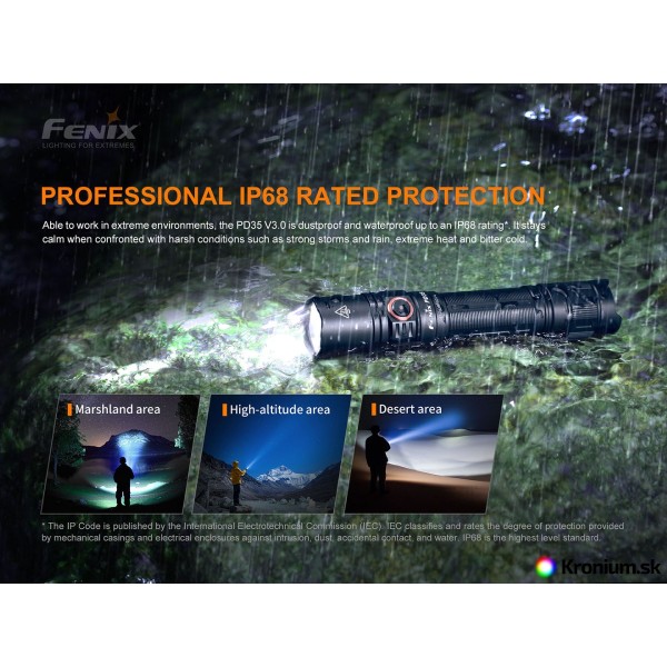 Svítilna taktická FENIX PD35 V3.0 nabíjecí - černá