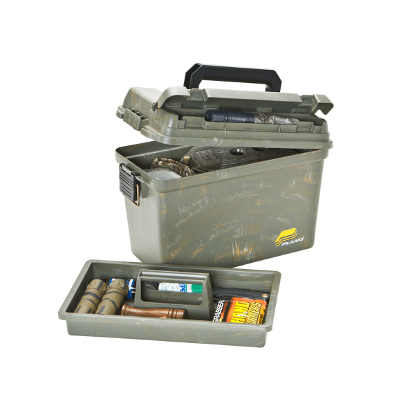Bedna muniční plastová PLANO Field Ammo Box Large s přihrádkou, 10,5l - camo