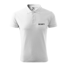 Polokošile SECURITY 180g s černým nápisem - bílá