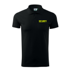 Polokošile SECURITY 180g se žlutým nápisem - černá