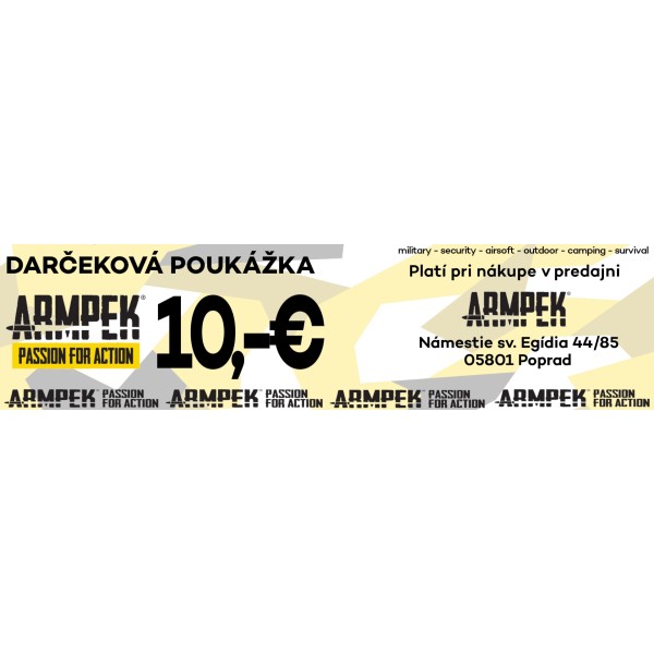 Dárková poukázka ARMPEK v hodnotě 10 EUR