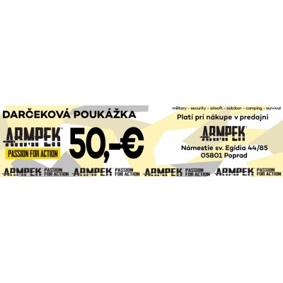 Dárková poukázka ARMPEK v hodnotě 50 EUR