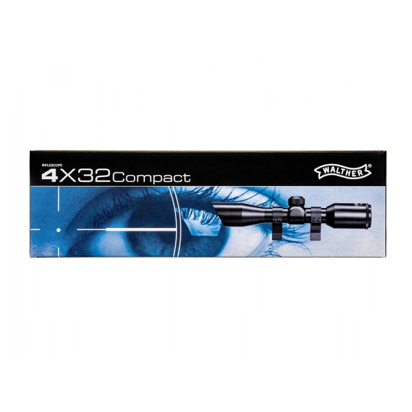 Puškohled WALTHER 4x32 Compact se zvýšenou montáží 11mm a podhledem
