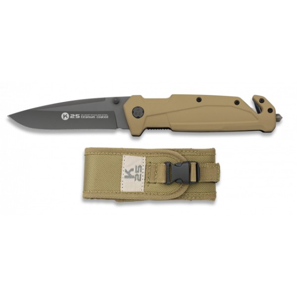 Nůž zavírací taktický K25 18487 - coyote