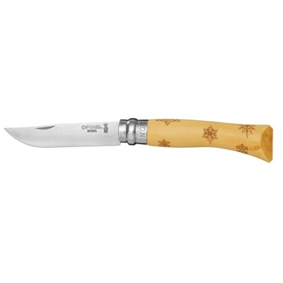 Nůž zavírací OPINEL N°07 INOX Nature Snow - buk