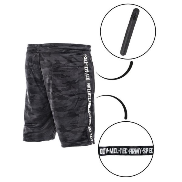 Kalhoty krátké tréninkové MIL-TEC short - dark camo