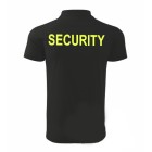 Polokošile SECURITY 180g se žlutým nápisem - černá