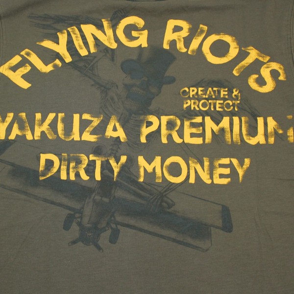 Triko YAKUZA Flying Riots - olivové